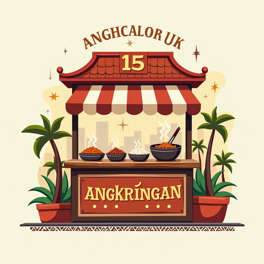 Create a vector logo with the name 'Angkringan 15'