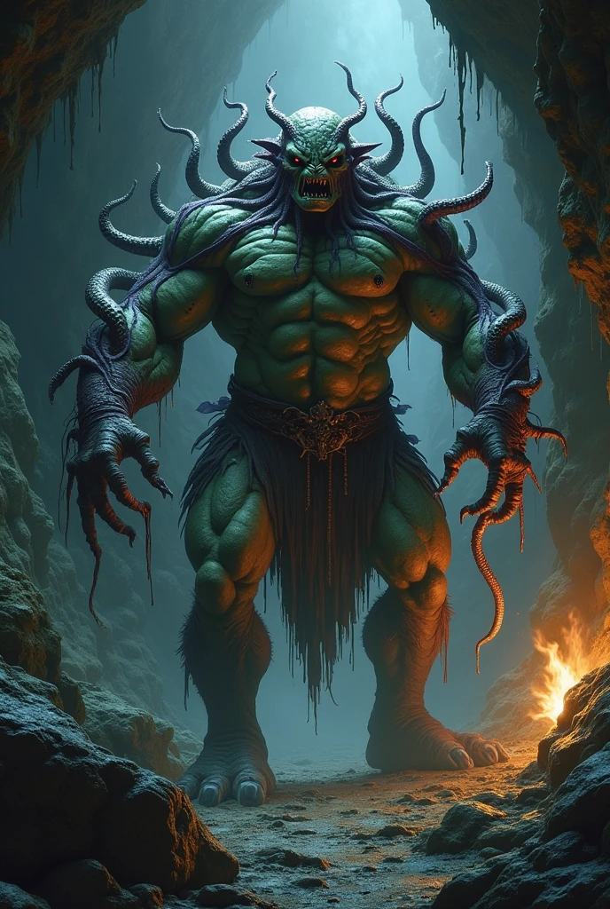 Ugly character, very strong with tentacles wrapped around the body