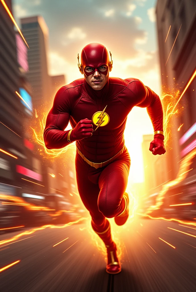 The flash, correndo.