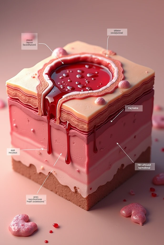 Create a visual based on assessment types of wounds (redness, swelling, pus), and bleeding