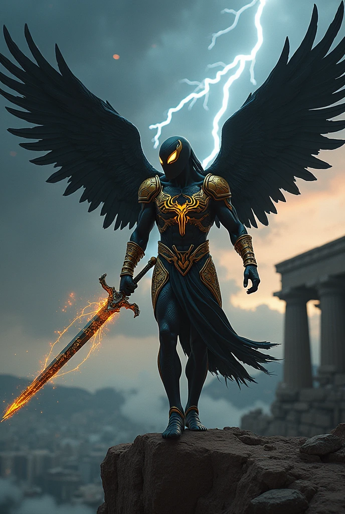 Venom hermes Greek god with wing sword