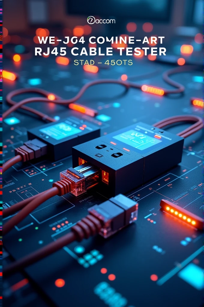 A poster advertising an RJ45 cable tester costs 4500