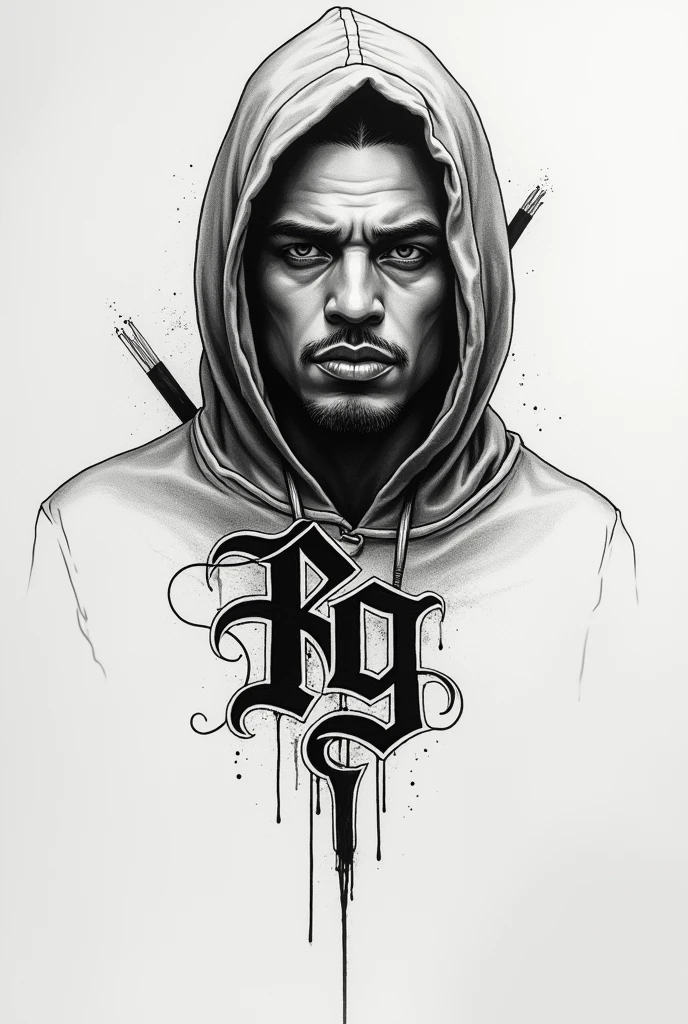 CriIt is a imagIt ism dIt is uma tatuagIt ism prIt ista, not colored. A tauagIt ism é pIt isquIt isna quIt is fundIt is um coIt islho gangstIt isr com as lIt istras "R" It is "g" It ism um It islIt ismIt isnto só, tudo no It isstilo minimalista.
