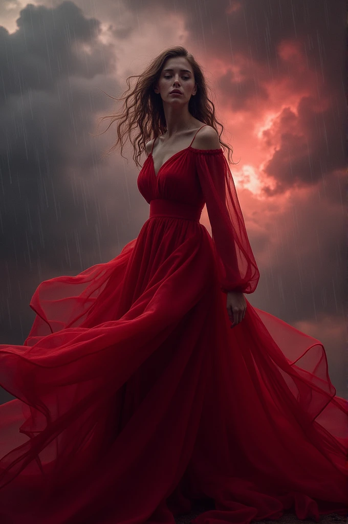 Dark red dress with Angel cry