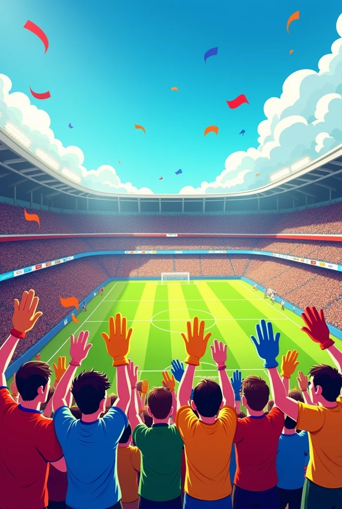 Stadium tribune cartoon points to print