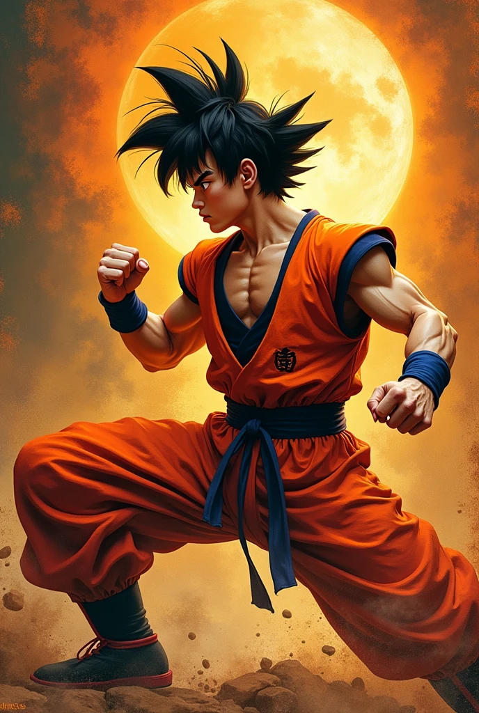 Bruce lee e dragon ball lutando kung fu
