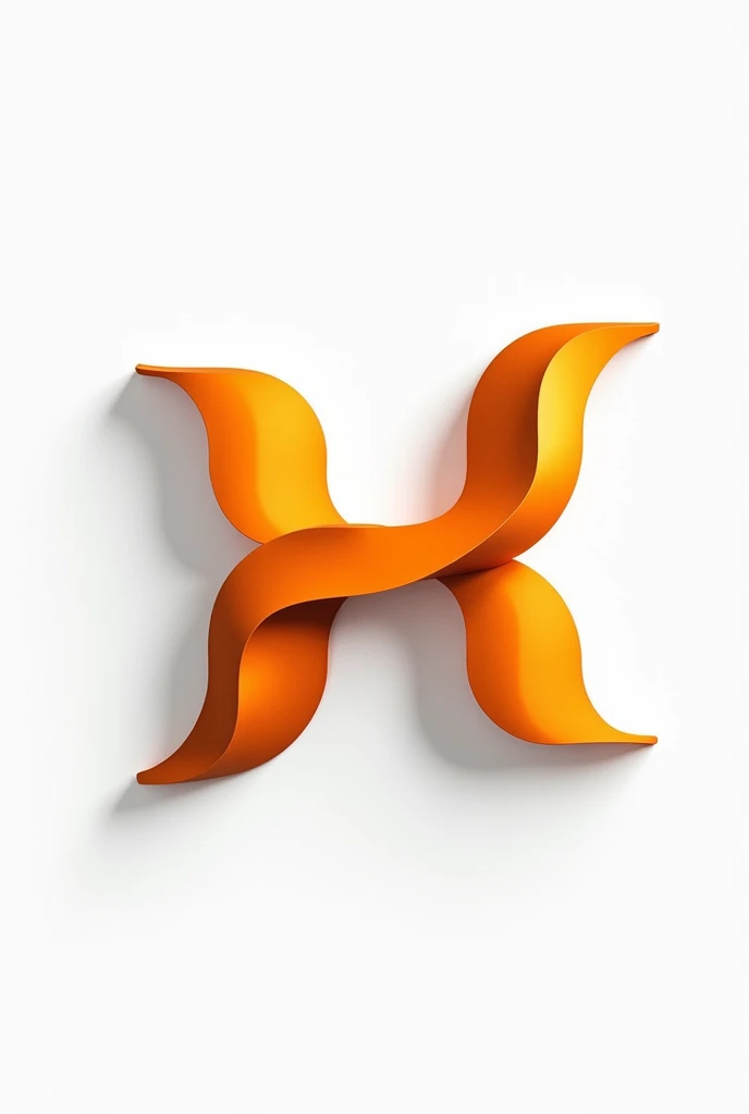 Make a logo with just the H in the image, without a background image, and without details in orange color and texture