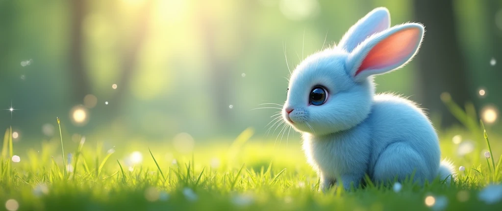 (translation:1.25), ((A round, light blue rabbit, Genuine)),translation,cute, a bit, baby, beautiful, Fantasy art, Deviant art, Trending Art Station, Digital Art, detailed, Realistic, Genuineのうさぎ, small,Cinematic shots,Cinematic portrait of rabbit, Aligned on the right,