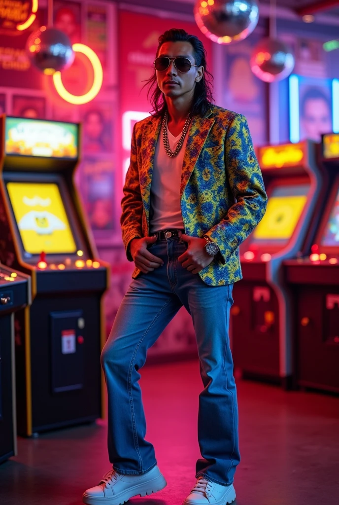 Create an image of a man in the 80s and 90s
