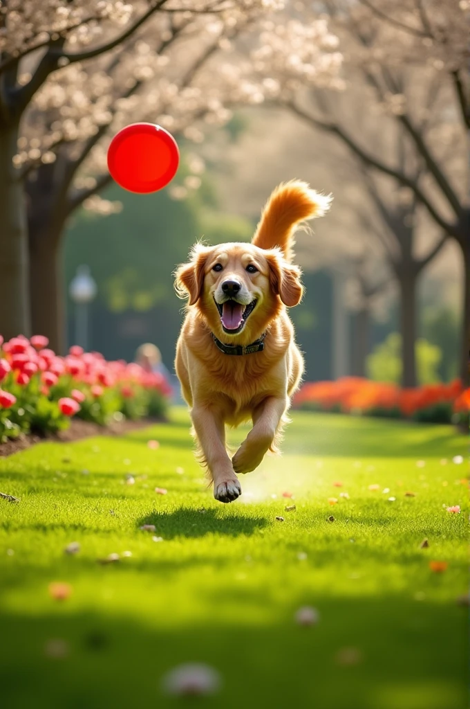 A dog doing exercise in the park