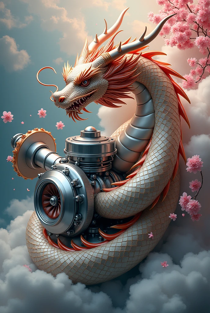 Draw a turbo and a dragon wrapping around the turbo, and add some Japanese style.,Okay Ali, turbo makes,not with dragon scales