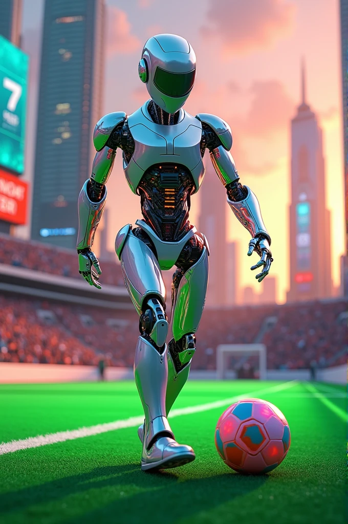 Robot playing soccer