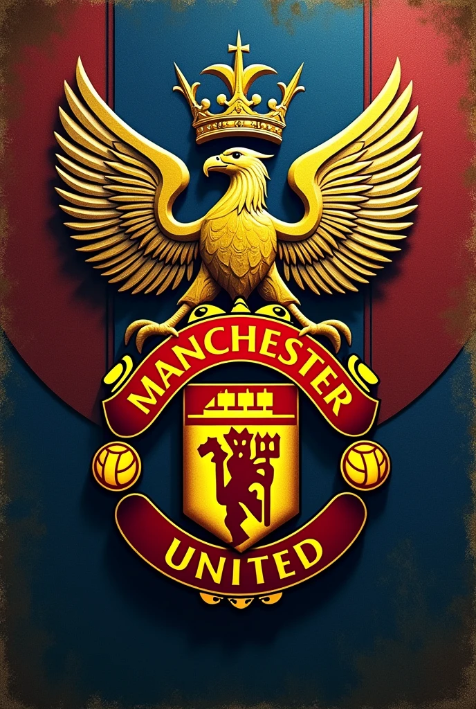 Bolivar club crest blended with Manchester United crest