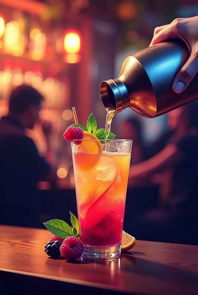 Shake and cocktail logo