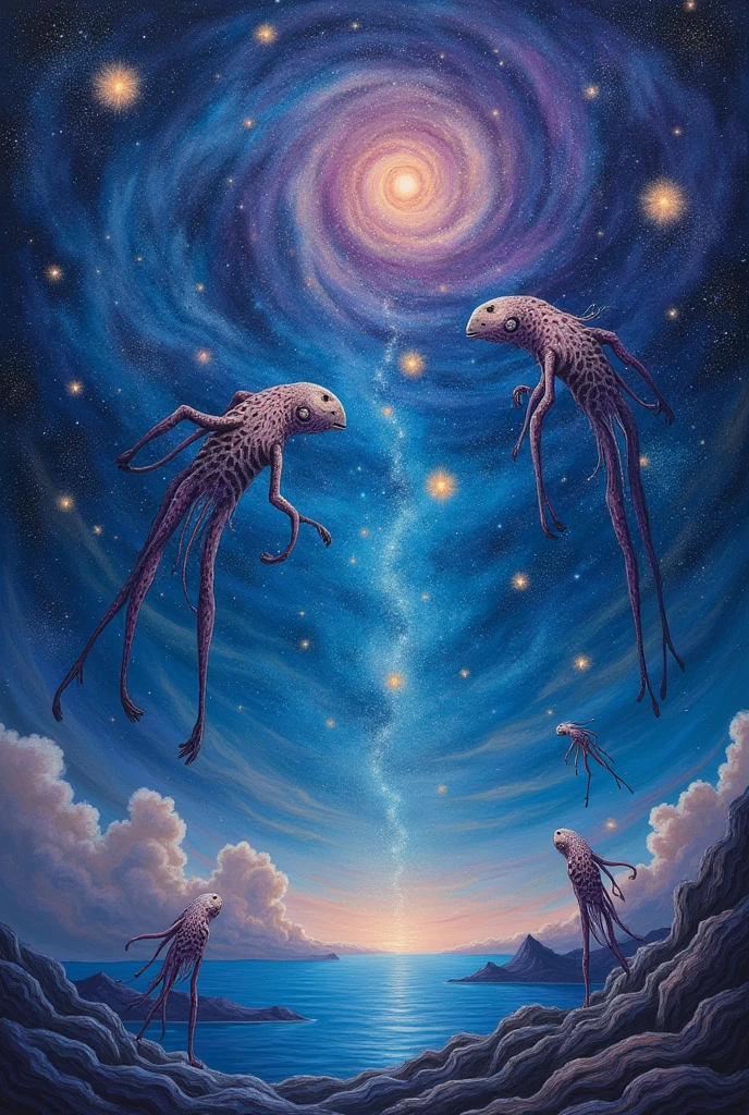 Surrealist painting stars 