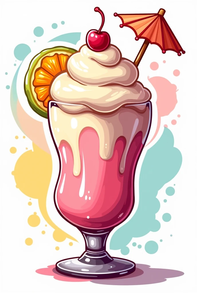 MilkShake and Cocktail Logo PNG