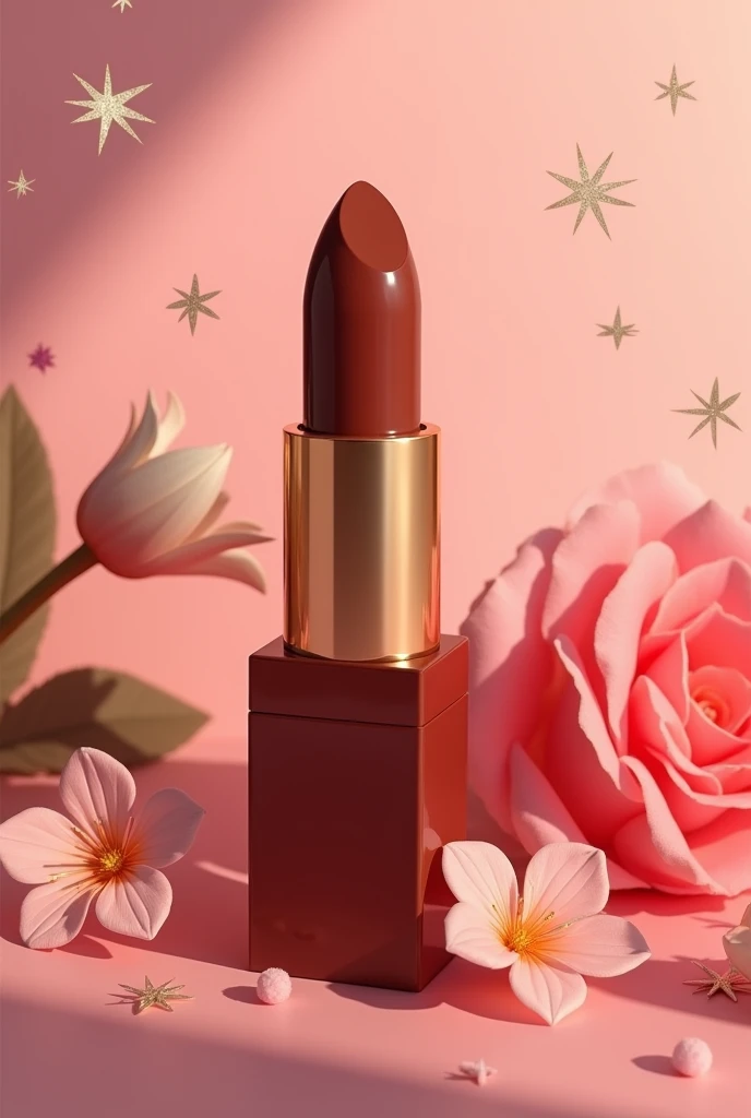 A brown lipstick emoji