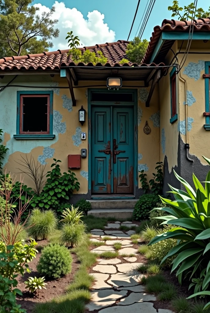 Claudinei decided to go to his friend Joao's house, but when he arrived, he saw Joao's house with the rusty gate and broken windows.