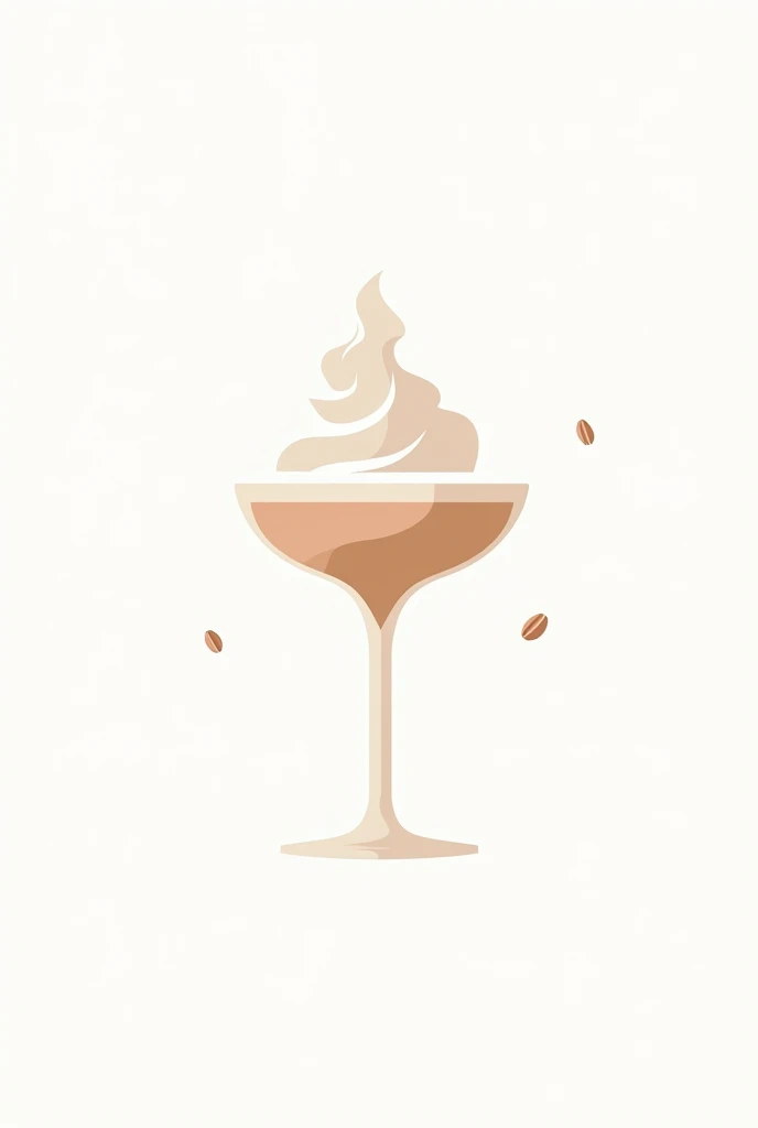 Minimalist Palette Logo, cocktail, Milkshake and coffee beans PNG