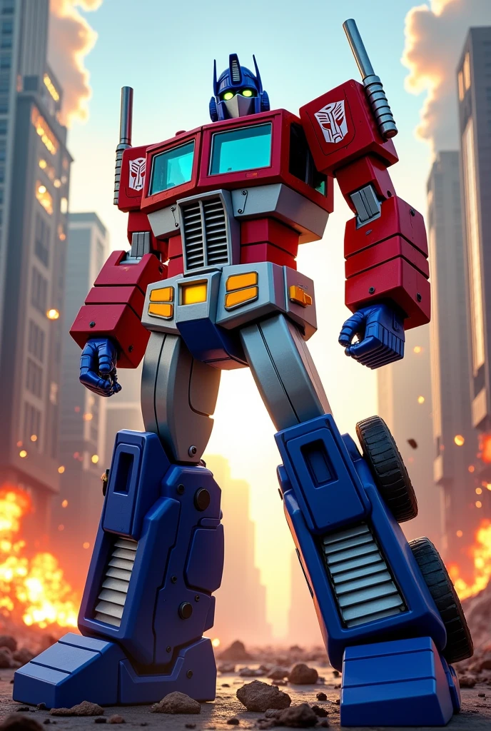 Optimus Prime from Transformers G1, using croaks on the feet