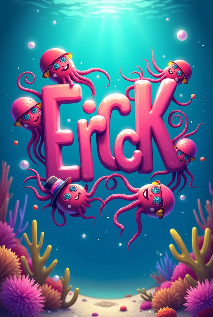 Erick's name with squibidi