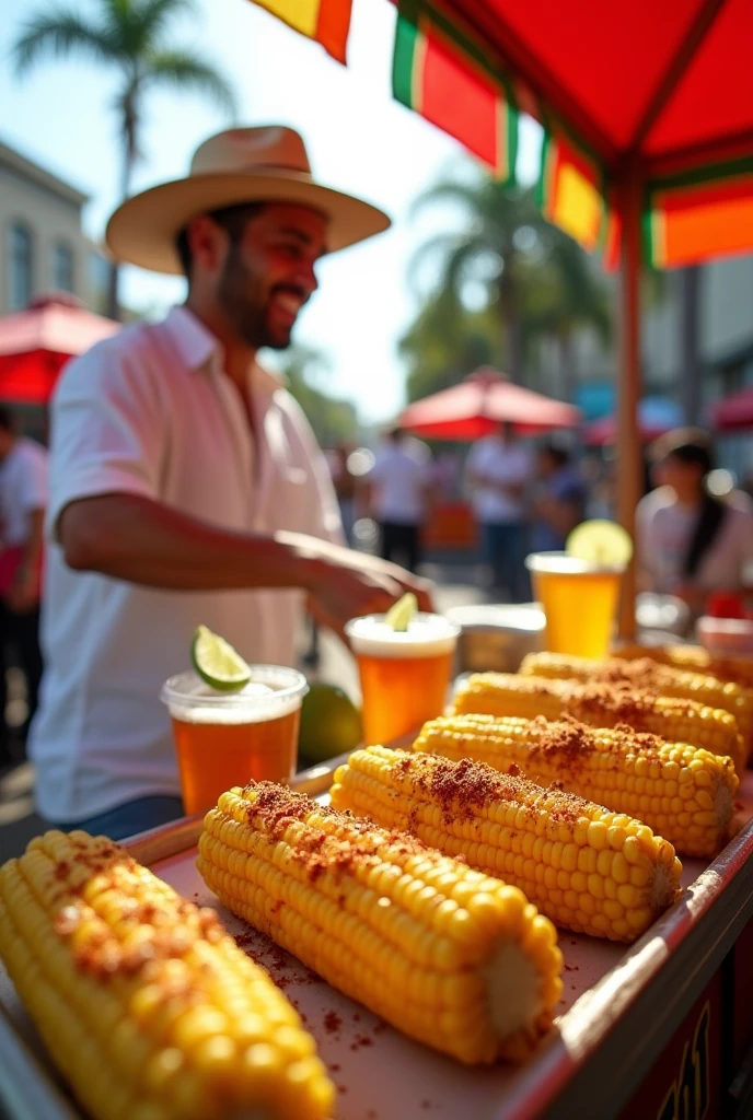 Create a working corn and michelada cart