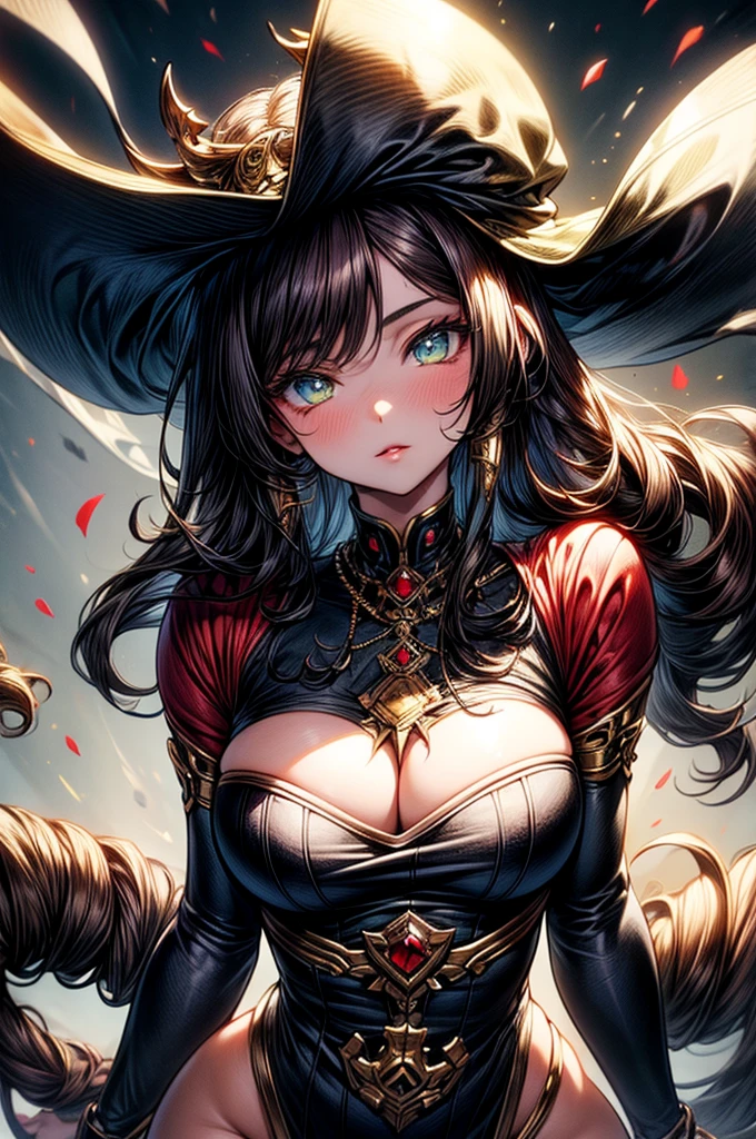 highest quality, ultra high resolution, super detailed, gorgeous, masterpiece, best quality, high resolution finely detailed, extremely beautiful, distinct image, ((best quality)) ((best quality)), ((masterpiece)), (detailed), 4k image, anime style, beautiful young girl, age girl, fair white skin, oval shaped face, seductive facial features, astonishing sex appeal, curly hazel-brown hair, slim, curvy body, green eyes, full lips, medium height, large breasts,