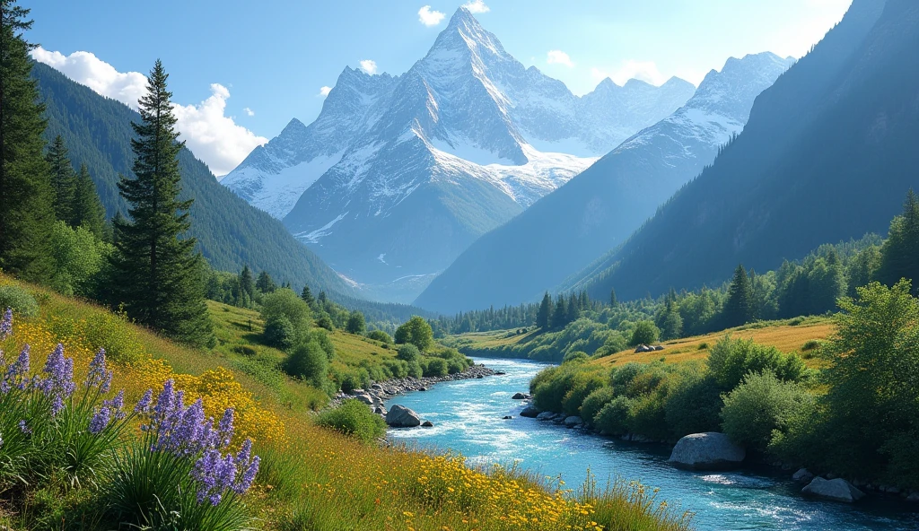 paisaje, fancy, mountainscape, rivers, peaceful place