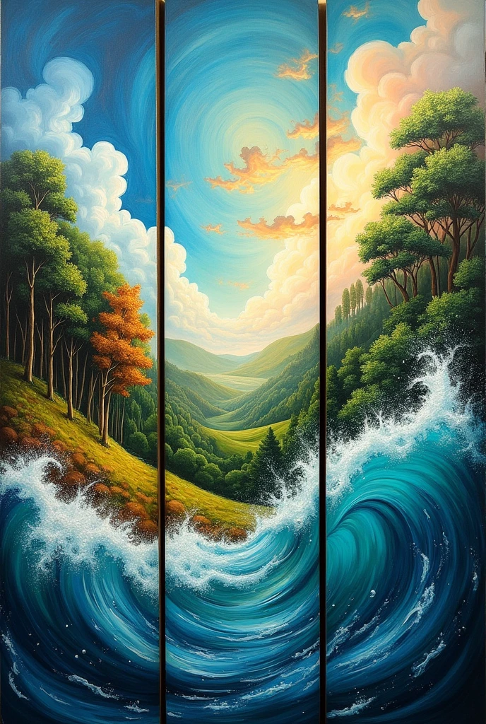 not a horizontal rectangular image and that it is for a triptych