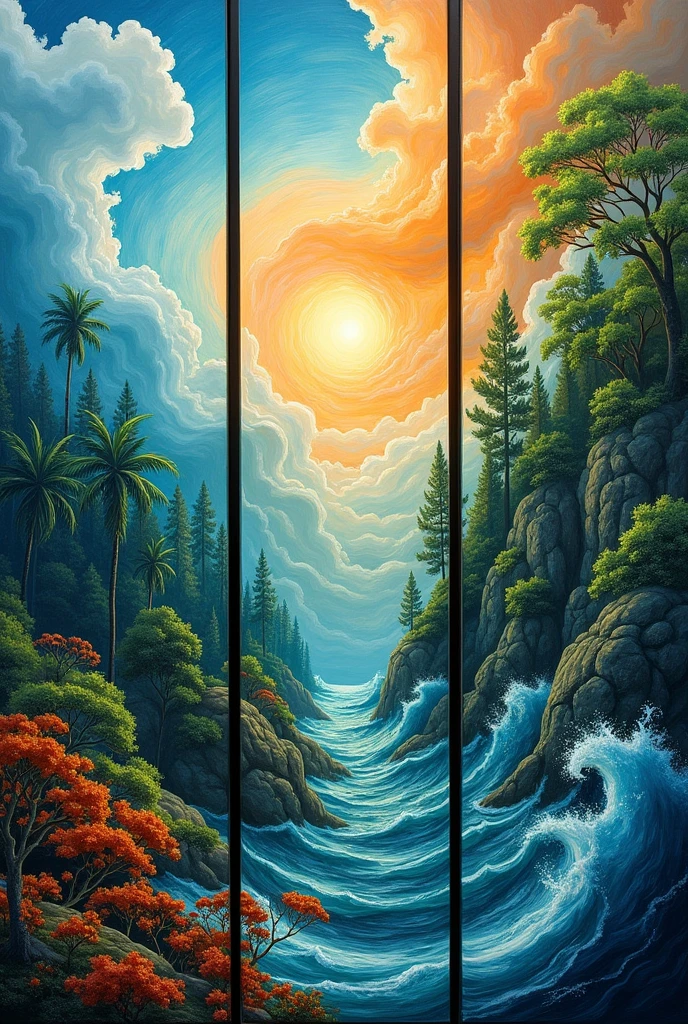 not a horizontal rectangular image and that it is for a triptych