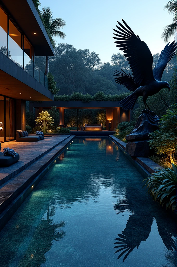 Create a pool based on the concept of a raven, but not literally