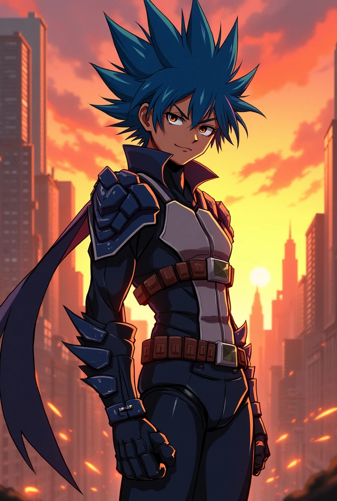 Eijiro Kirishima. With blue hair with black streaks