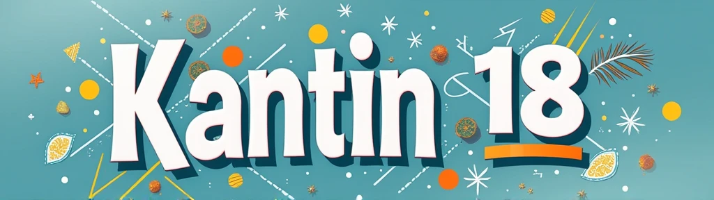 Create a vector logo design with the words 'Kantin 18'