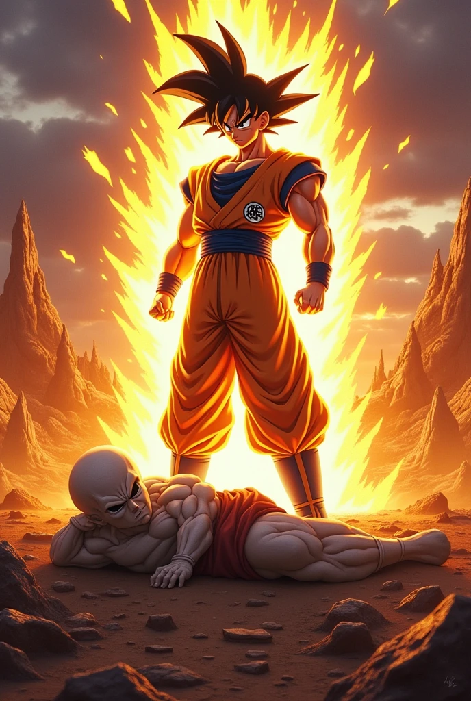 Goku killing Frieza