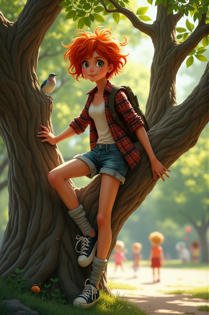 A red-haired tomboy 