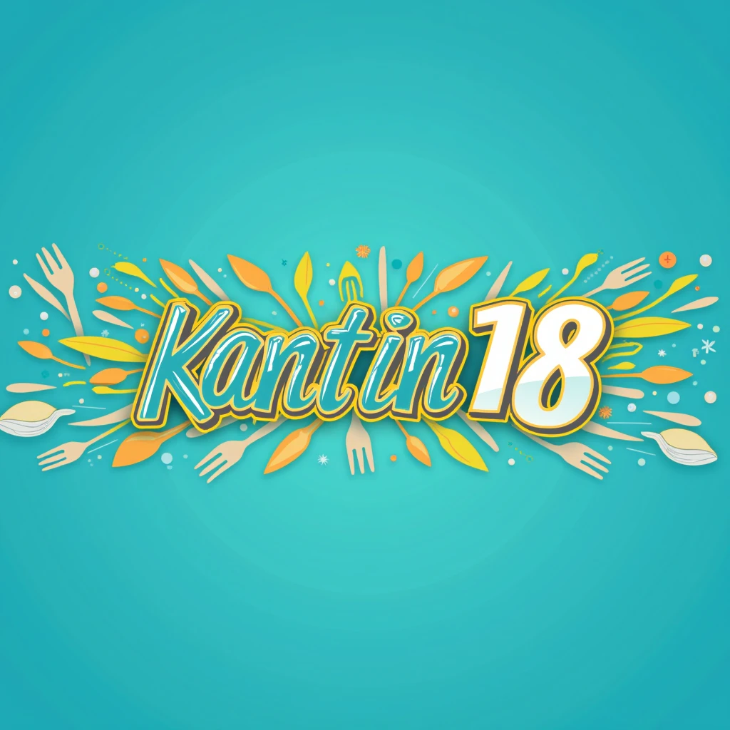 Create a logo design for me with the name 'kantin 18'