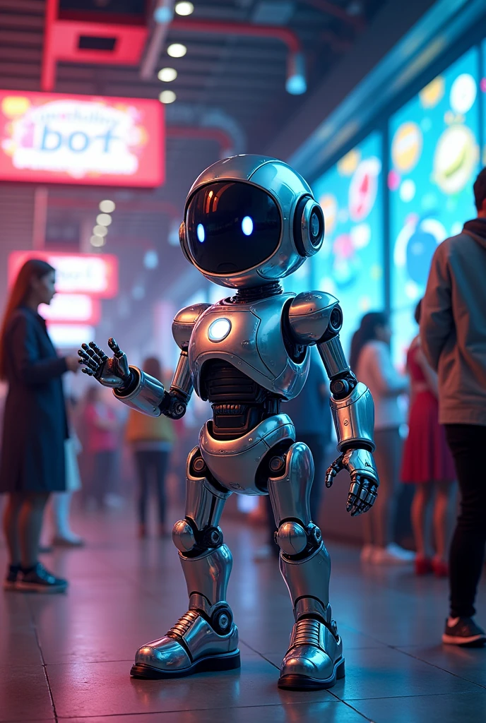 A video of a robot sayimg buy kin you wont regret it 