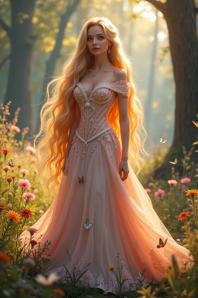 Make Princess Aurora (Sleeping Beauty) look like a real human, but make it based on her features, nothing too similar to all the other AIs