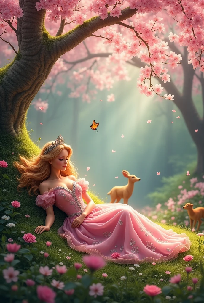 Make Princess Aurora (Sleeping Beauty) sleeping 