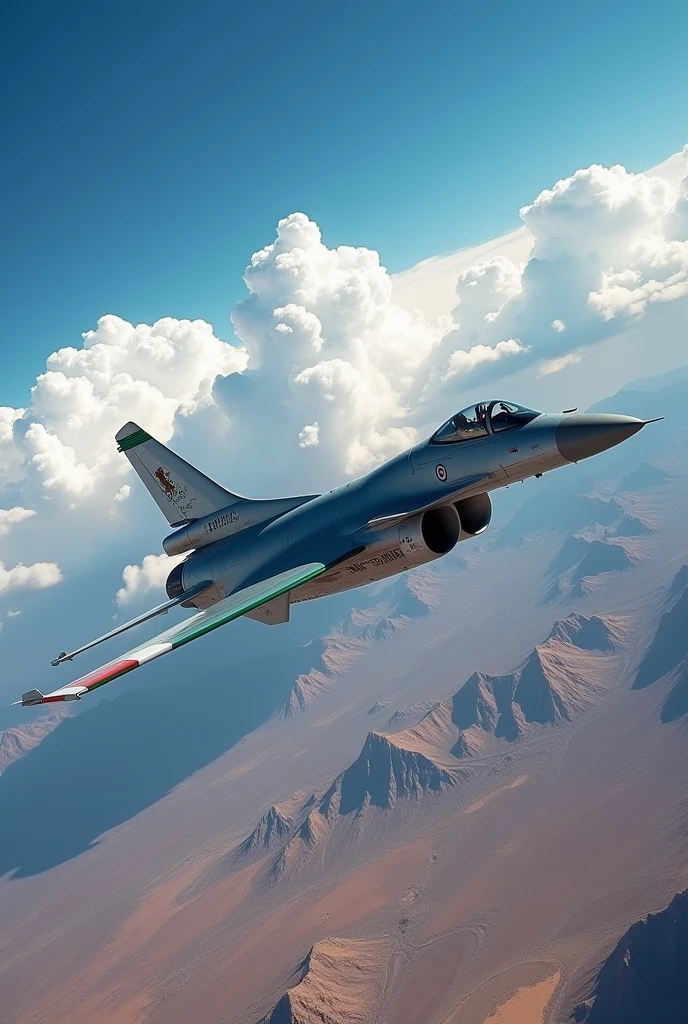 Fighter plane with Mexican flag 