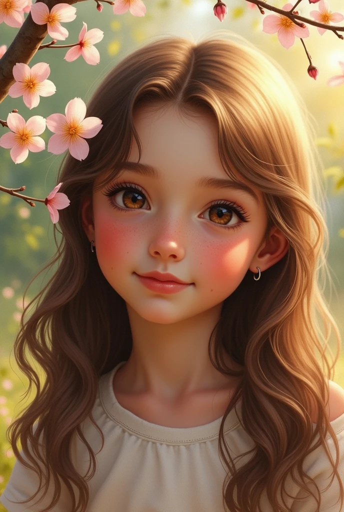 Fait moi un beau visage d’une adolescente de 11 ans réaliste