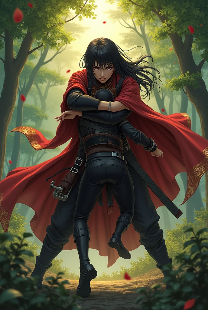 Megumin strangle a ninja with her legs