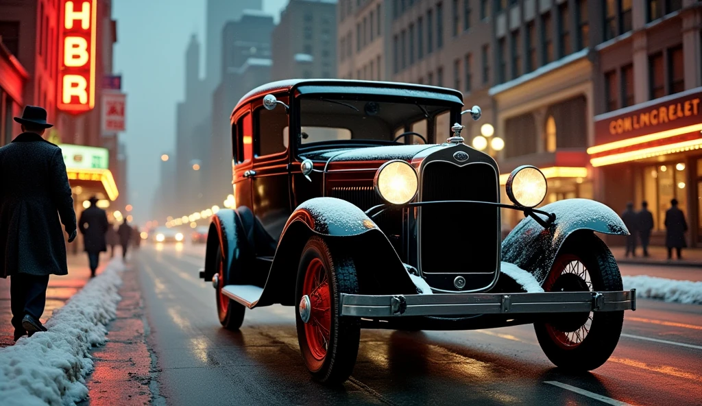 1930 FORD MODEL A atmosphere snow Chicago in 1930, Mafia: The City of Lost Heaven game