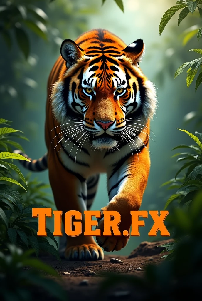 A picture with Tiger written Tiger.fx under it