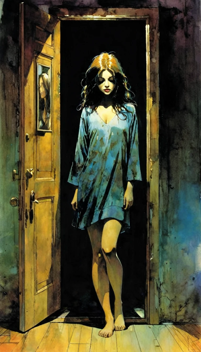 Alone at night I feel so strange I need to find All the answers to my dreams When I sleep at night I hear the cries What does this mean? I shut the door and traveled to another home I met an older man, he seemed to be alone I felt that I could trust him He talked to me that night "Lad, did you know a girl was murdered here?" "This fatal tragedy was talked about for years" Victoria's gone forever Only memories remain She passed away, she was so young Without love, without truth There can be no turning back Without faith, without hope There can be no peace of mind As the night went on I started to find my way I learned about a tragedy A mystery still today I tried to get more answers But he said, "You're on your own" Then he turned away and left me as I stand there all alone He said, "You'll know the truth As your future days unfold, unfold" Without love, without truth There can be no turning back Without faith, without hope There can be no peace of mind Now it is time to see how you died Remember that death is not the end But only a transition, sexy, art inspired by Bill Sienkiewicz and Dave McKean