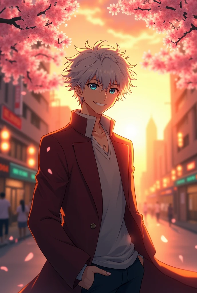 Gojo smiling