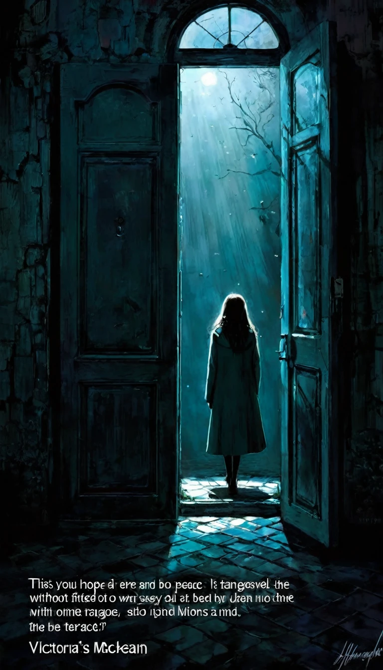 Alone at night I feel so strange I need to find All the answers to my dreams When I sleep at night I hear the cries What does this mean? I shut the door and traveled to another home I met an older man, he seemed to be alone I felt that I could trust him He talked to me that night "Lad, did you know a girl was murdered here?" "This fatal tragedy was talked about for years" Victoria's gone forever Only memories remain She passed away, she was so young Without love, without truth There can be no turning back Without faith, without hope There can be no peace of mind As the night went on I started to find my way I learned about a tragedy A mystery still today I tried to get more answers But he said, "You're on your own" Then he turned away and left me as I stand there all alone He said, "You'll know the truth As your future days unfold, unfold" Without love, without truth There can be no turning back Without faith, without hope There can be no peace of mind Now it is time to see how you died Remember that death is not the end But only a transition, sexy, art inspired by Bill Sienkiewicz and Dave McKean