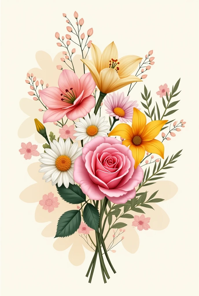 Flower bouquet brand logo 