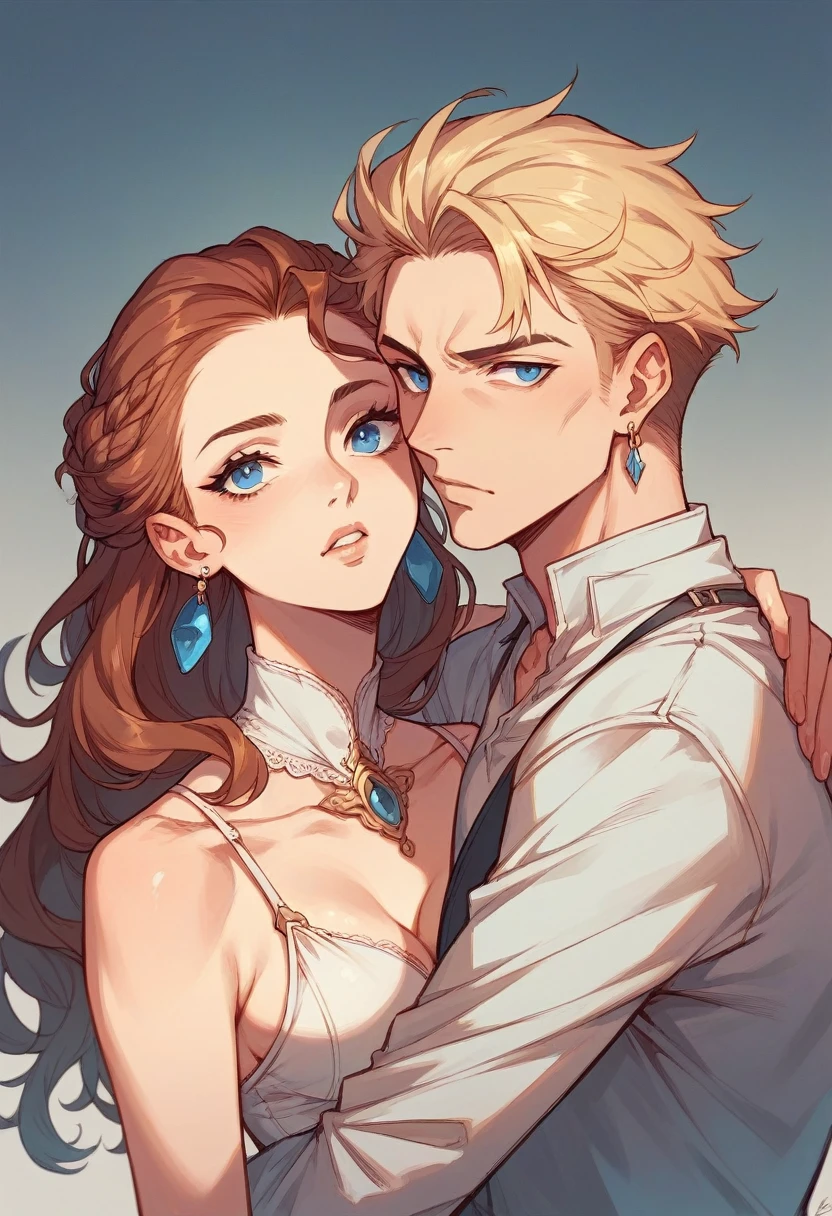 blue eye, tetas grandes, Earrings, Next to,