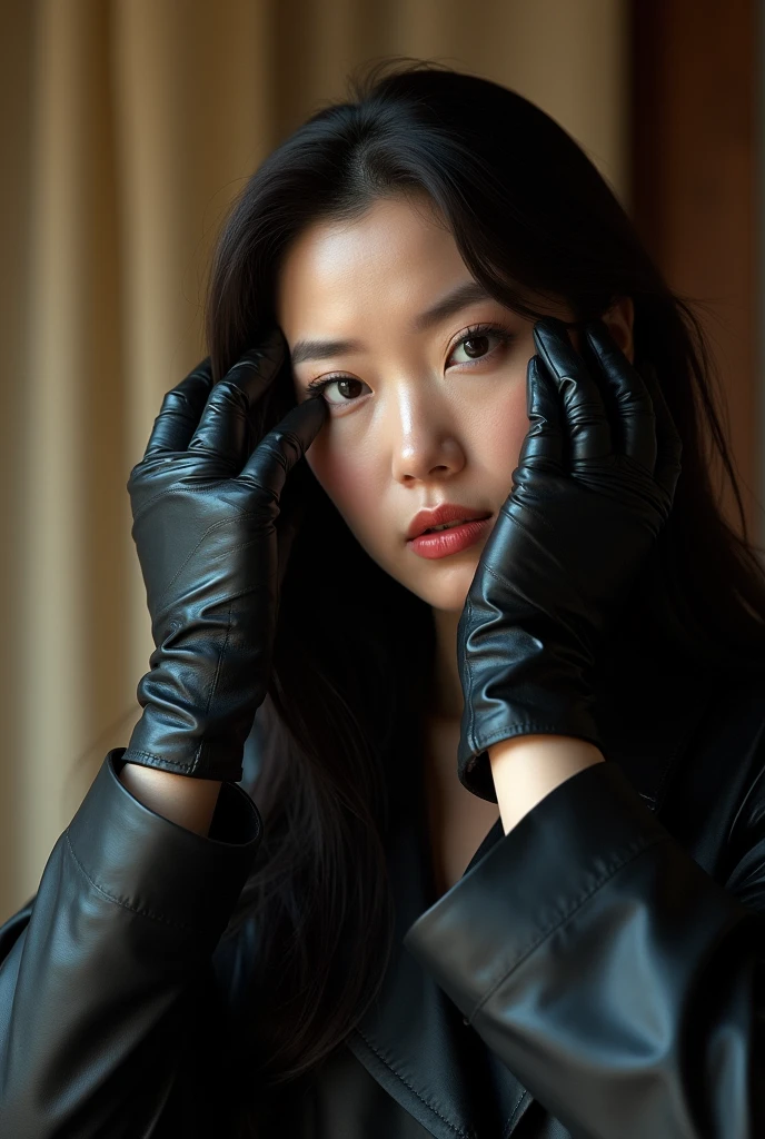 (1990s amateur 4K hyper-realistic black leather gloves handjob photograph:1.8), 2 Korean actress female, (1990s an artistic representation of 49-year-old Korean fashion model actress wearing hyper-realistic black leather long gloves and double trench long coats full body:1.8 and A housewife cumshots profusely with a long black leather glove, cumshots in the face with a long black leather glove, teases her pussy with a long black leather glove with a smile, and squirts housewife with toy penis resting on her face:1.8), nice big cock,(Lots of with long black leather gloves and facial with long black leather gloves housewife), (4K hyper-realistic black leather long gloves fellatio cumshot over, 4K hyper-realistic black leather long gloves cum over, 4K hyper-realistic black leather long gloves cum over on face, (4K hyper-realistic black leather long gloves cum over in mouth, thick cocks), 4K hyper-realistic black leather long gloves cumshot, her hyper-realistic black leather long gloves and hyper-realistic black leather trench long coat full body:1.8, technicolor film, film grain, 1980s, pleasure, playful smile, 4K hyper-realistic black leather double trench long coats, 4K hyper-realistic black leather long gloves cum over on tongue, hyper-realistic black leather long gloves and lots of cum over on face, Here is she strokes his cock with cum shot over hyper-realistic black leather long gloves.